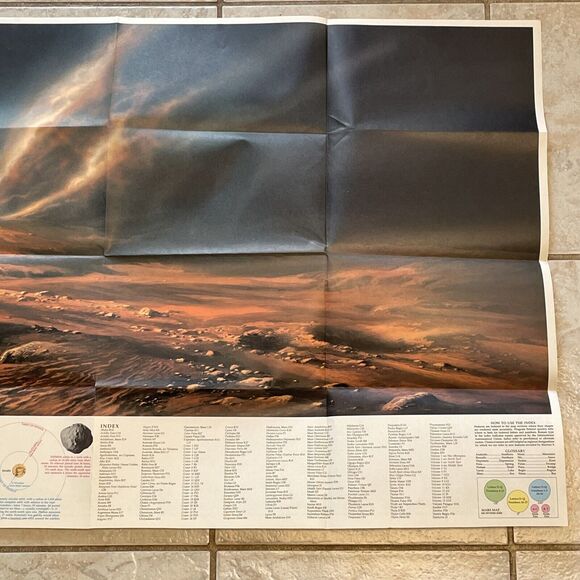 National Geographic Map Mars Red Planet Solar System Vintage February 1973 - Picture 12 of 12